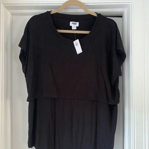 Old Navy Black Maternity Nursing T Shirt Size L